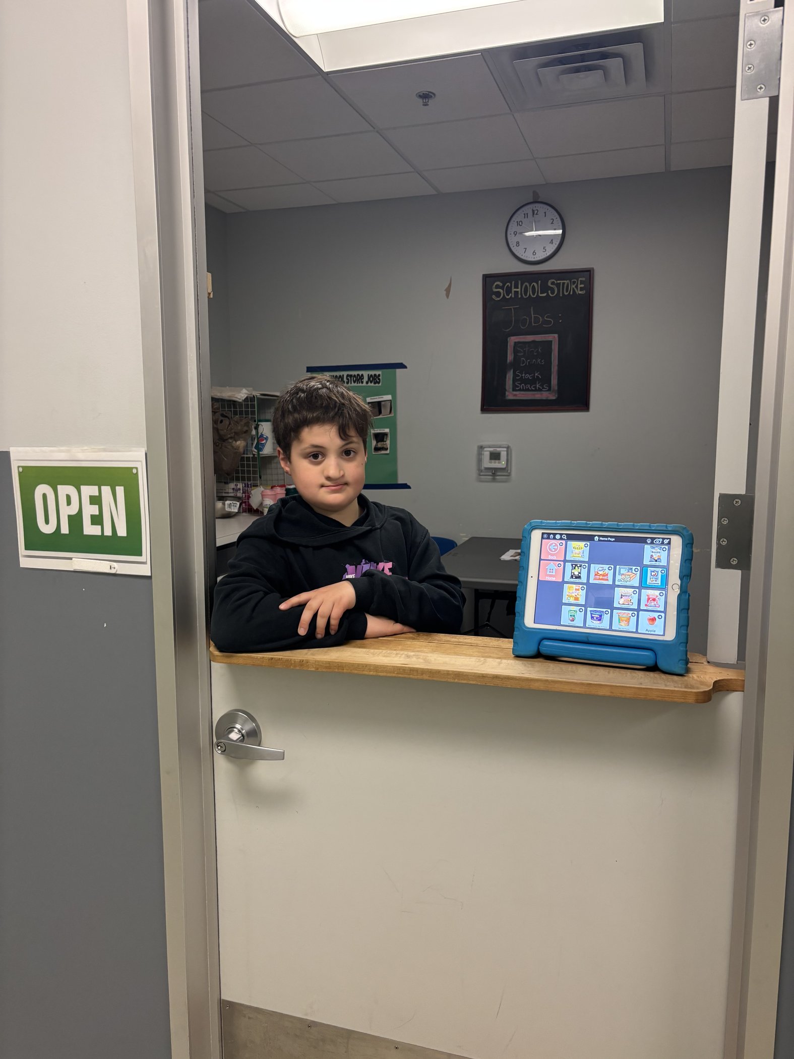 Student running the school store
